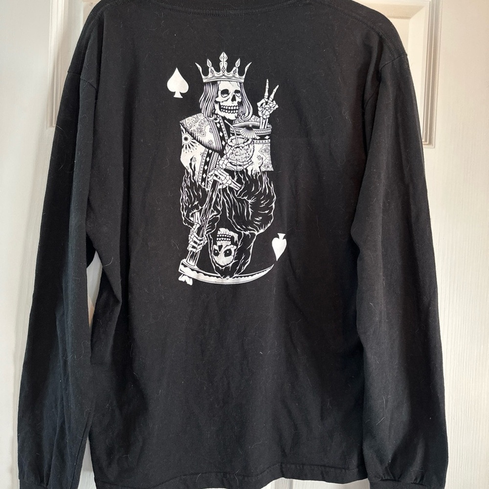 Men's Black Long Sleeve Graphic Tee